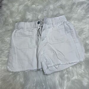 White Denim Girls Shorts